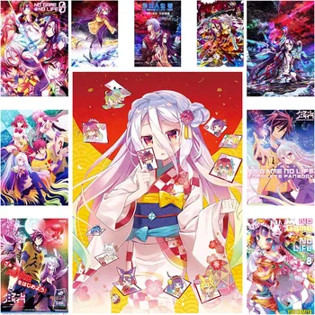 Žiadna Hra Nie Život Anime Plagáty a Vytlačí na Stenu Plagát Bieleho Papiera, Maľovanie Izba Dekor Estetické Domov Bar Dekorácie, Umelecké Obrázky